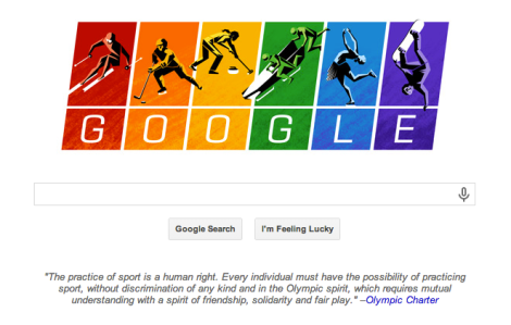 Google Homepage Rainbow Doodle
